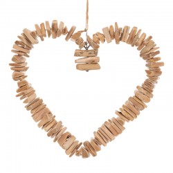 Wall heart deco Herea pakoworld in natural color 36x4.5x37cm Wall heart deco Herea pakoworld in natural color 36x4.5x37cm