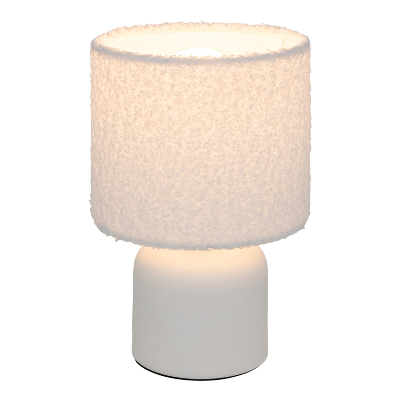 Table lamp Jela pakoworld in white color D14x22cm
