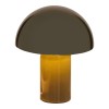 Επιτραπέζιο φωτιστικό Mushi pakoworld μέταλλο σε χακί απόχρωση Φ20x24,5εκ