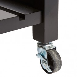 Τρόλεϊ-Ραφιέρα Claude pakoworld mdf μαύρο - φυσικό  58x48x87.5εκ