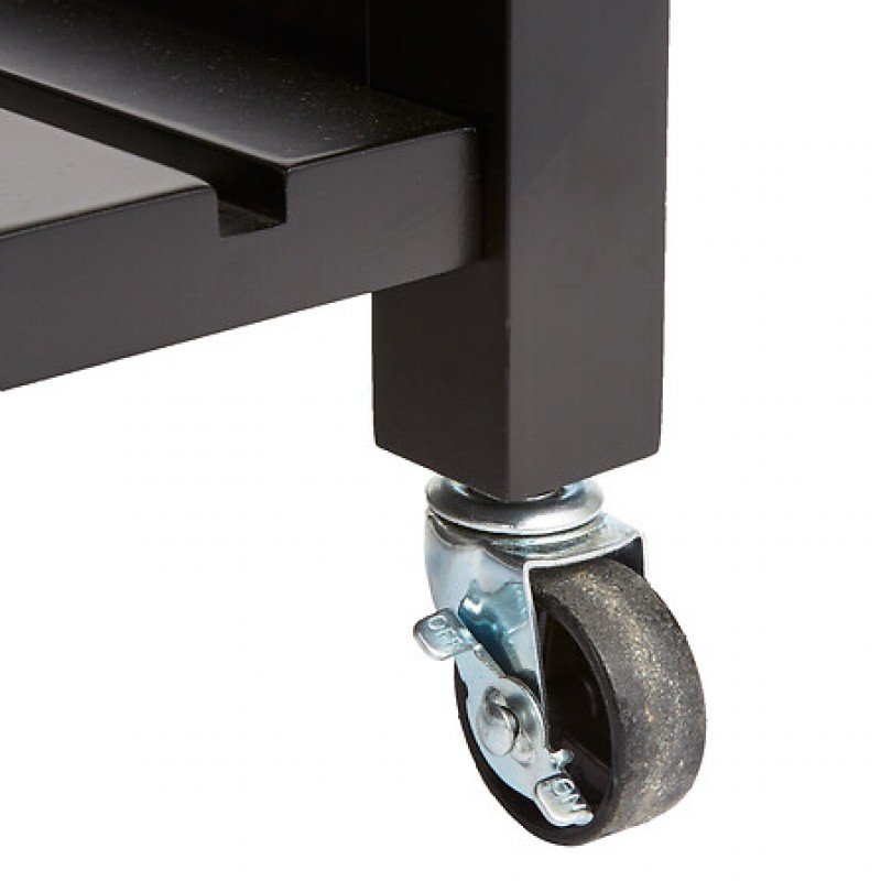 Τρόλεϊ-Ραφιέρα Claude pakoworld mdf μαύρο - φυσικό  58x48x87.5εκ