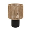Table lamp Leyda pakoworld ceramic in black-natural color D16x24cm