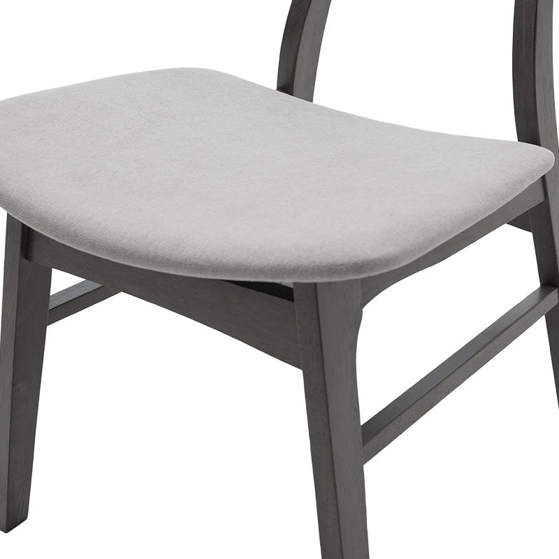Dining set Benson - Orlean pakoworld 5pcs 120x75x75cm in rustic - grey fabric Dining set Benson - Orlean pakoworld 5pcs 120x75x75cm in rustic - grey fabric