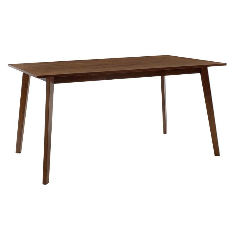 Dining set Benson - Orlean pakoworld 7pcs 150x90x75cm in walnut - beige fabric Dining set Benson - Orlean pakoworld 7pcs 150x90x75cm in walnut - beige fabric