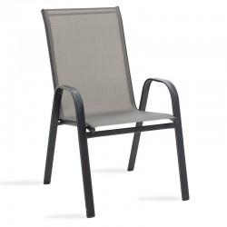 Garden dining set 3pcs Calan-Watson pakoworld metal black-textilene black D60x70cm Garden dining set 3pcs Calan-Watson pakoworld metal black-textilene black D60x70cm