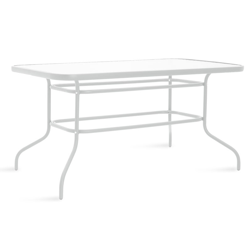 Dining set 7pcs Valor-Tade pakoworld metal white Dining set 7pcs Valor-Tade pakoworld metal white