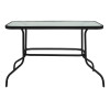 Garden dining table Valor-Tade set of 5 pcs pakoworld metal black-glass 110x60x70cm