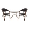 Lounge set 3pcs Paula pakoworld metal-pe rattan brown