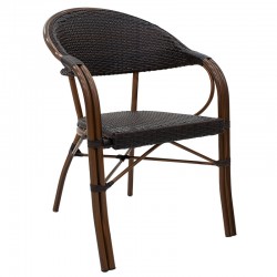 Lounge set 3pcs Paula pakoworld metal-pe rattan brown Lounge set 3pcs Paula pakoworld metal-pe rattan brown