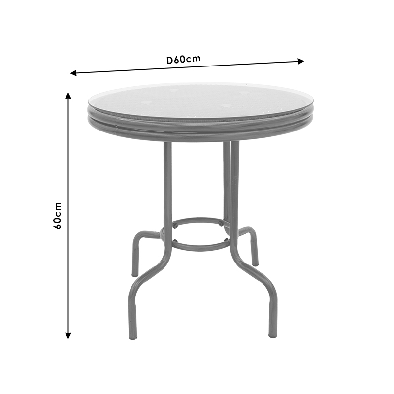 Paula dining table set of 5 pakoworld metal-pe rattan in brown shade Paula dining table set of 5 pakoworld metal-pe rattan in brown shade