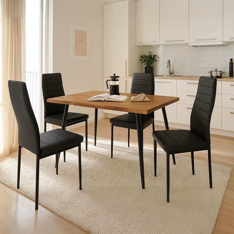 Neve-Parker pakoworld dining table set of 5 pcs 120x80x75cm