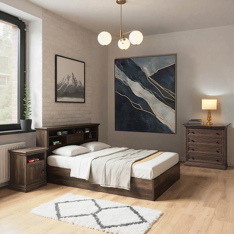 Bedroom set Mozart pakoworld 3 pcs 160x200cm