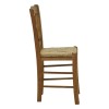 Καρέκλα καφενείου με ψάθα Χιαστή pakoworld καρυδί ξύλο 42x40x89εκ