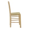 Καρέκλα καφενείου με ψάθα Επιλοχία pakoworld άβαφο ξύλο 42x40x89εκ