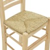 Καρέκλα καφενείου με ψάθα Επιλοχία pakoworld άβαφο ξύλο 42x40x89εκ