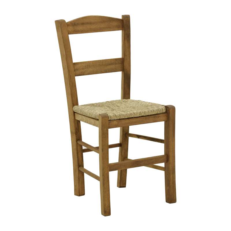 Coffee shop chair with mat Syror-Charchie pakoworld walnut wood 42x40x89cm Coffee shop chair with mat Syror-Charchie pakoworld walnut wood 42x40x89cm