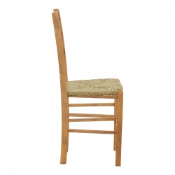 Coffee shop chair with mat Marf-Charchie pakoworld solid beech wood polish walnut 41x42x92cm Coffee shop chair with mat Marf-Charchie pakoworld solid beech wood polish walnut 41x42x92cm