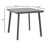 Mabu-Synergy dining table set of 5 pakoworld anthracite aluminum and plywood in natural color 80x80x74cm