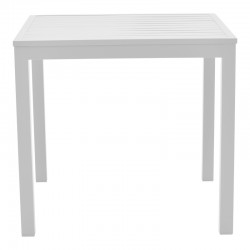 Dining table Savor-Kliton set of 3 pakoworld white aluminum and rattan in natural color 80x80x74cm Dining table Savor-Kliton set of 3 pakoworld white aluminum and rattan in natural color 80x80x74cm