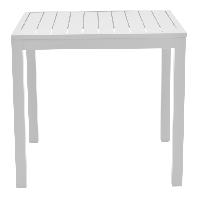 Dining table Savor-Kliton set of 3 pakoworld white aluminum and rattan in natural color 80x80x74cm Dining table Savor-Kliton set of 3 pakoworld white aluminum and rattan in natural color 80x80x74cm