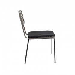Dining table Naoki - Kliton set of 3 pakoworld anthracite aluminum and metal in black shade 80x80x74cm Dining table Naoki - Kliton set of 3 pakoworld anthracite aluminum and metal in black shade 80x80x74cm