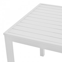 Dining table Kliton - Moly set of 3 pakoworld aluminum in white shade 80x80x74cm Dining table Kliton - Moly set of 3 pakoworld aluminum in white shade 80x80x74cm