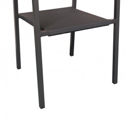 Thorio-Savor dining table set of 7 pakoworld anthracite aluminum and plywood in a natural shade 160x90x75cm Thorio-Savor dining table set of 7 pakoworld anthracite aluminum and plywood in a natural shade 160x90x75cm