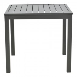 Dining table Kliton-Pino set of 3 pakoworld aluminum in anthracite and black shade 80x80x74cm Dining table Kliton-Pino set of 3 pakoworld aluminum in anthracite and black shade 80x80x74cm