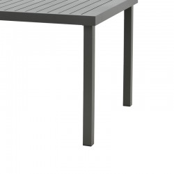 Dining table Pino-Kliton A set of 7 pakoworld aluminum and textilene in black shade 150x80x74cm Dining table Pino-Kliton A set of 7 pakoworld aluminum and textilene in black shade 150x80x74cm