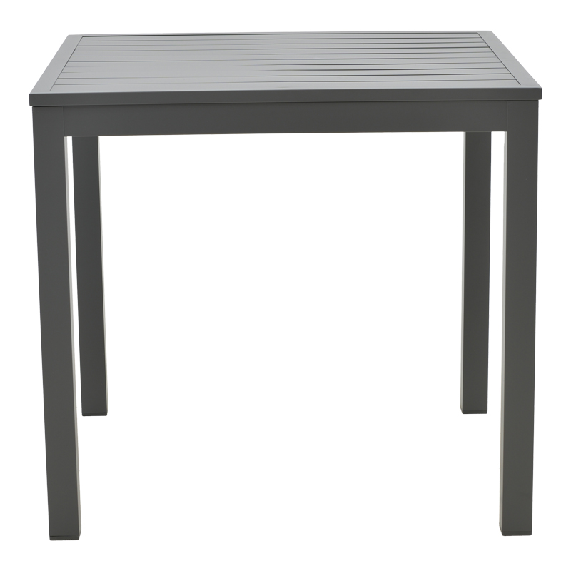 Kliton-Kherson dining table set of 3 pakoworld aluminum in anthracite shade 80x80x74cm Kliton-Kherson dining table set of 3 pakoworld aluminum in anthracite shade 80x80x74cm