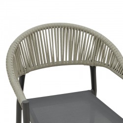 Dining table Kliton- Elation set of 3 pakoworld aluminum in anthracite shade 80x80x74cm Dining table Kliton- Elation set of 3 pakoworld aluminum in anthracite shade 80x80x74cm
