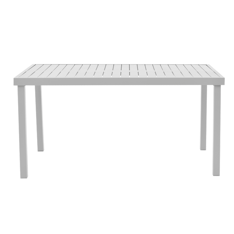 Kliton-Norture dining table set of 5 pakoworld aluminum in white shade 150x80x74cm Kliton-Norture dining table set of 5 pakoworld aluminum in white shade 150x80x74cm