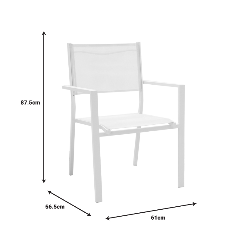 Kliton-Moly dining table set of 7 pakoworld aluminum in white shade 150x80x74cm Kliton-Moly dining table set of 7 pakoworld aluminum in white shade 150x80x74cm