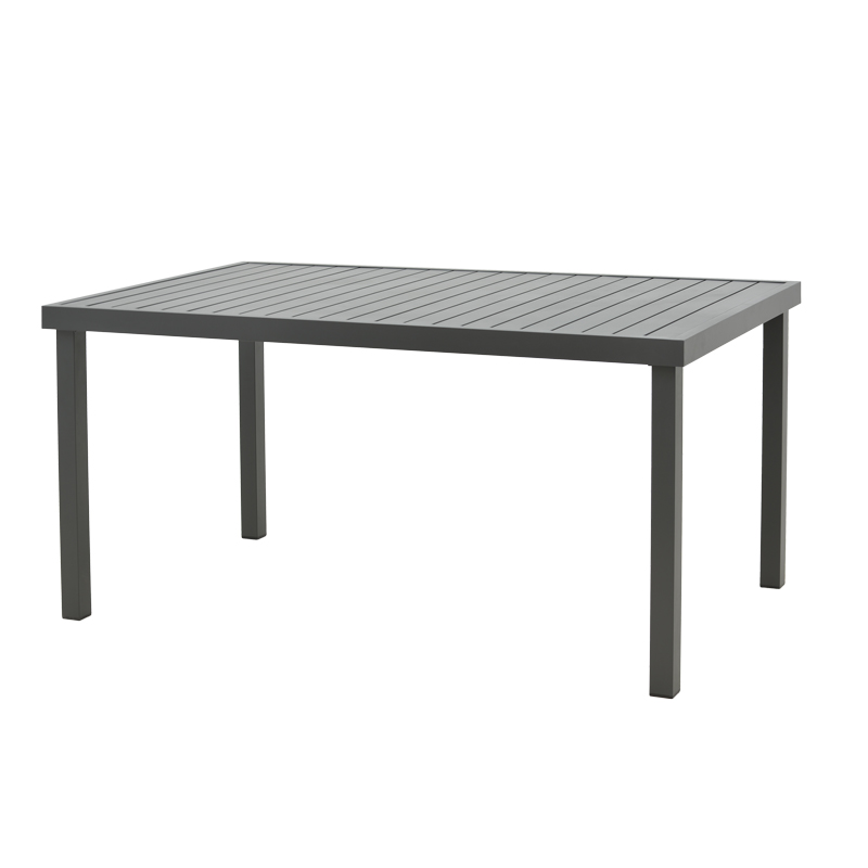 Dining table Convince - Kliton A set of 5 pakoworld aluminum in anthracite shade 150x80x74cm Dining table Convince - Kliton A set of 5 pakoworld aluminum in anthracite shade 150x80x74cm