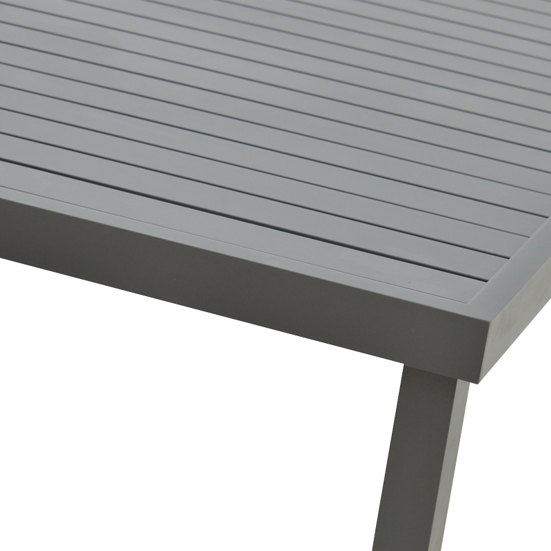 Dining table Convince - Kliton B set of 7 pakoworld aluminum in anthracite shade 150x80x74cm Dining table Convince - Kliton B set of 7 pakoworld aluminum in anthracite shade 150x80x74cm