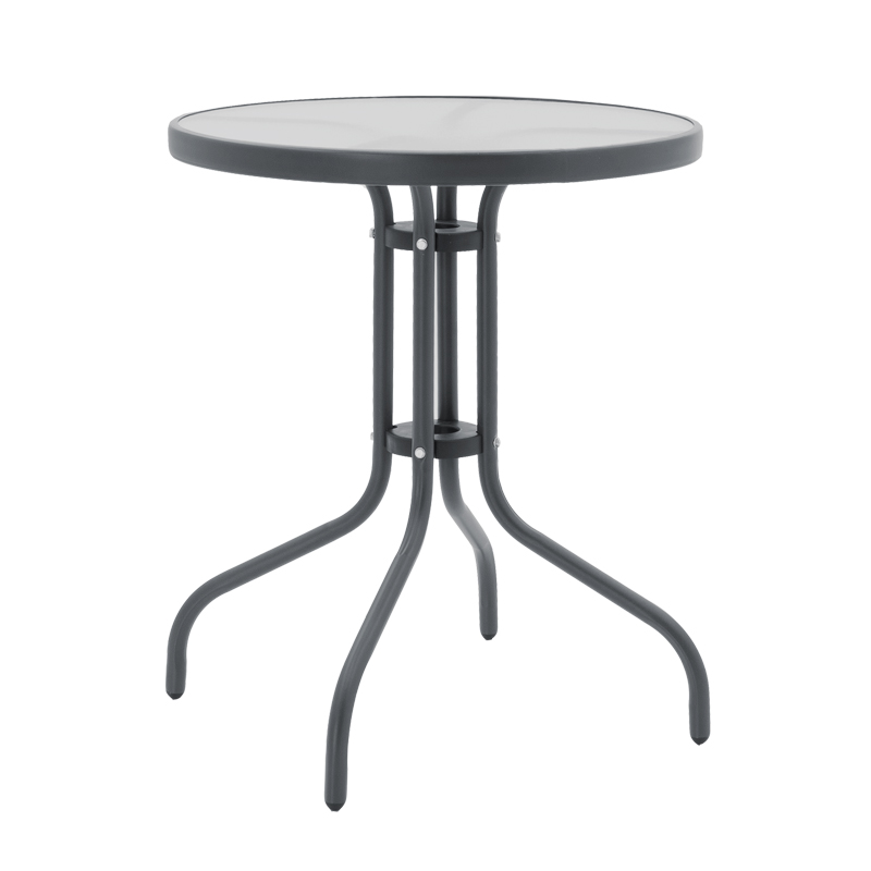 Dining table Watson-Confidence A set of 3 pakoworld metal in anthracite shade D60x70cm Dining table Watson-Confidence A set of 3 pakoworld metal in anthracite shade D60x70cm