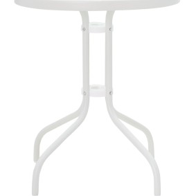 Τραπεζαρία Valor-Confidence B σετ 3τεμ pakoworld μέταλλο σε λευκή απόχρωση Φ60x70εκ