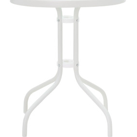 Dining table Valor-Confidence B set of 3 pakoworld metal in white shade D60x70cm