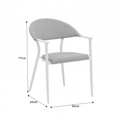 Dining table Synergy-Pino set of 3 pakoworld white aluminum and plywood in natural color 80x80x74cm Dining table Synergy-Pino set of 3 pakoworld white aluminum and plywood in natural color 80x80x74cm