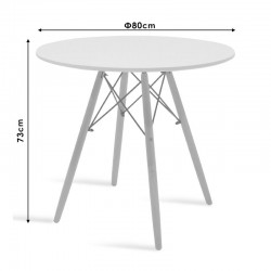 Aurora-Julita pakoworld dining table set of 3 pp-mdf in black-natural color D80x73cm Aurora-Julita pakoworld dining table set of 3 pp-mdf in black-natural color D80x73cm