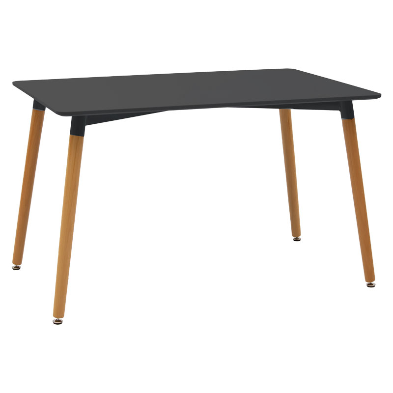 Aurora-Natali pakoworld dining table set of 5 pp-mdf in black-natural color 120x80x76cm Aurora-Natali pakoworld dining table set of 5 pp-mdf in black-natural color 120x80x76cm