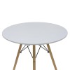 Aurora-Julita pakoworld dining table set of 3 pp-mdf in white-natural color D80x73cm