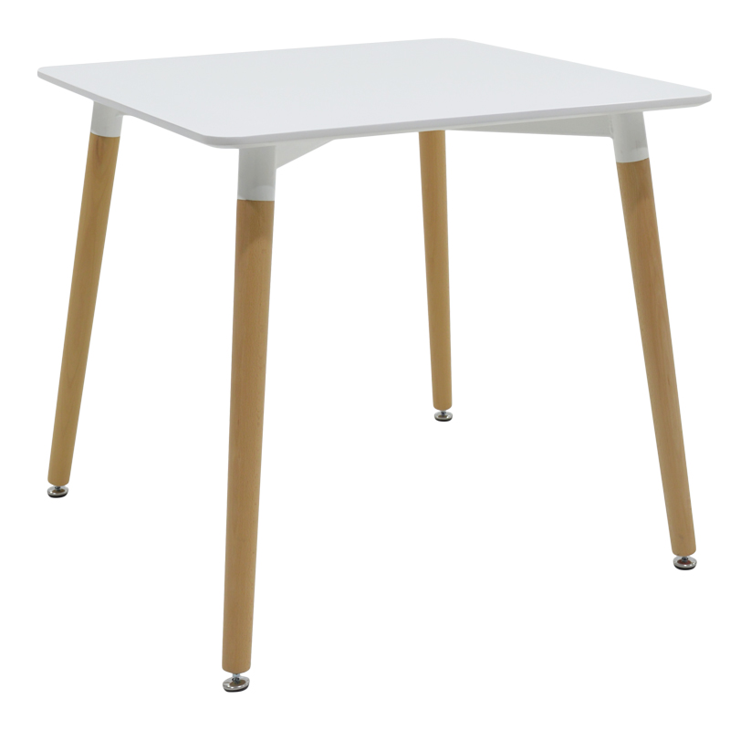 Ezra-Natali pakoworld dining table set of 3 pp-mdf in white-natural color 80x80x76cm Ezra-Natali pakoworld dining table set of 3 pp-mdf in white-natural color 80x80x76cm