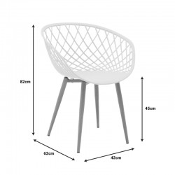 Ezra-Natali pakoworld dining table set of 5 pp-mdf in grey-white color with natural legs 80x80x76cm Ezra-Natali pakoworld dining table set of 5 pp-mdf in grey-white color with natural legs 80x80x76cm