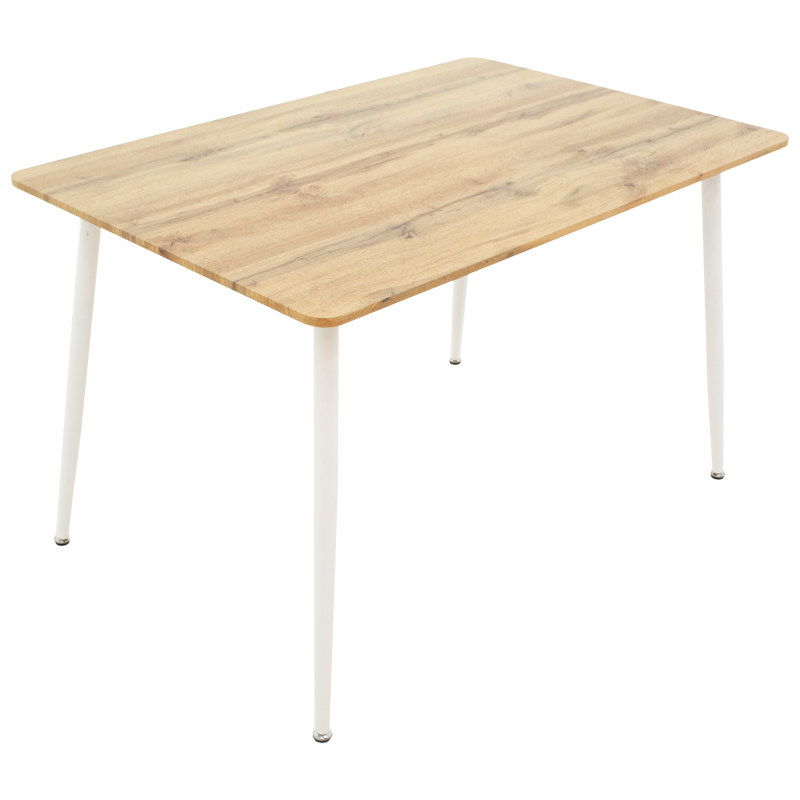 Ezra-Cuba pakoworld dining table set of 5 pp-mdf in white-sonoma color 120x80x75cm Ezra-Cuba pakoworld dining table set of 5 pp-mdf in white-sonoma color 120x80x75cm