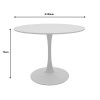 Julita-Balou pakoworld dining table set of 5 pp-mdf in white color D100x73cm