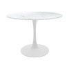 Ezra-Balou pakoworld dining table set of 5 pp-mdf in white color D100x73cm