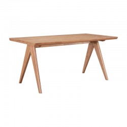 Dining table Ditta-Winslow II pakoworld set of 5 pieces rubberwood in light walnut color 180x85x75cm Dining table Ditta-Winslow II pakoworld set of 5 pieces rubberwood in light walnut color 180x85x75cm