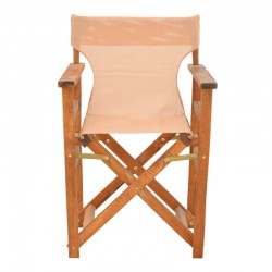 Kompa pakoworld director\'s chair, solid beech wood, walnut - Nexus beige fabric Kompa pakoworld director\'s chair, solid beech wood, walnut - Nexus beige fabric