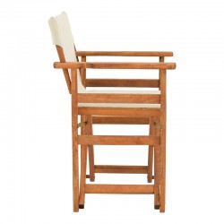 Kompa pakoworld director\'s chair, solid beech wood, walnut - Nexus ecrou fabric Kompa pakoworld director\'s chair, solid beech wood, walnut - Nexus ecrou fabric